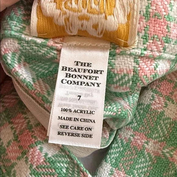 The Beaufort Bonnet Company Green and Pink Plaid Mini Skirt - Picture 7 of 7